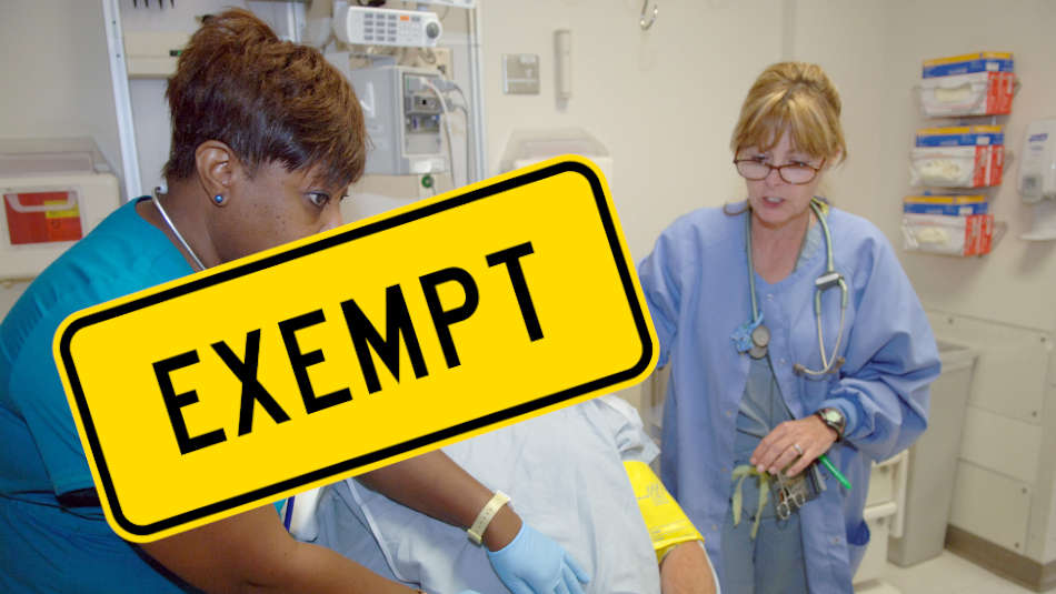 Are registered nurses exempt